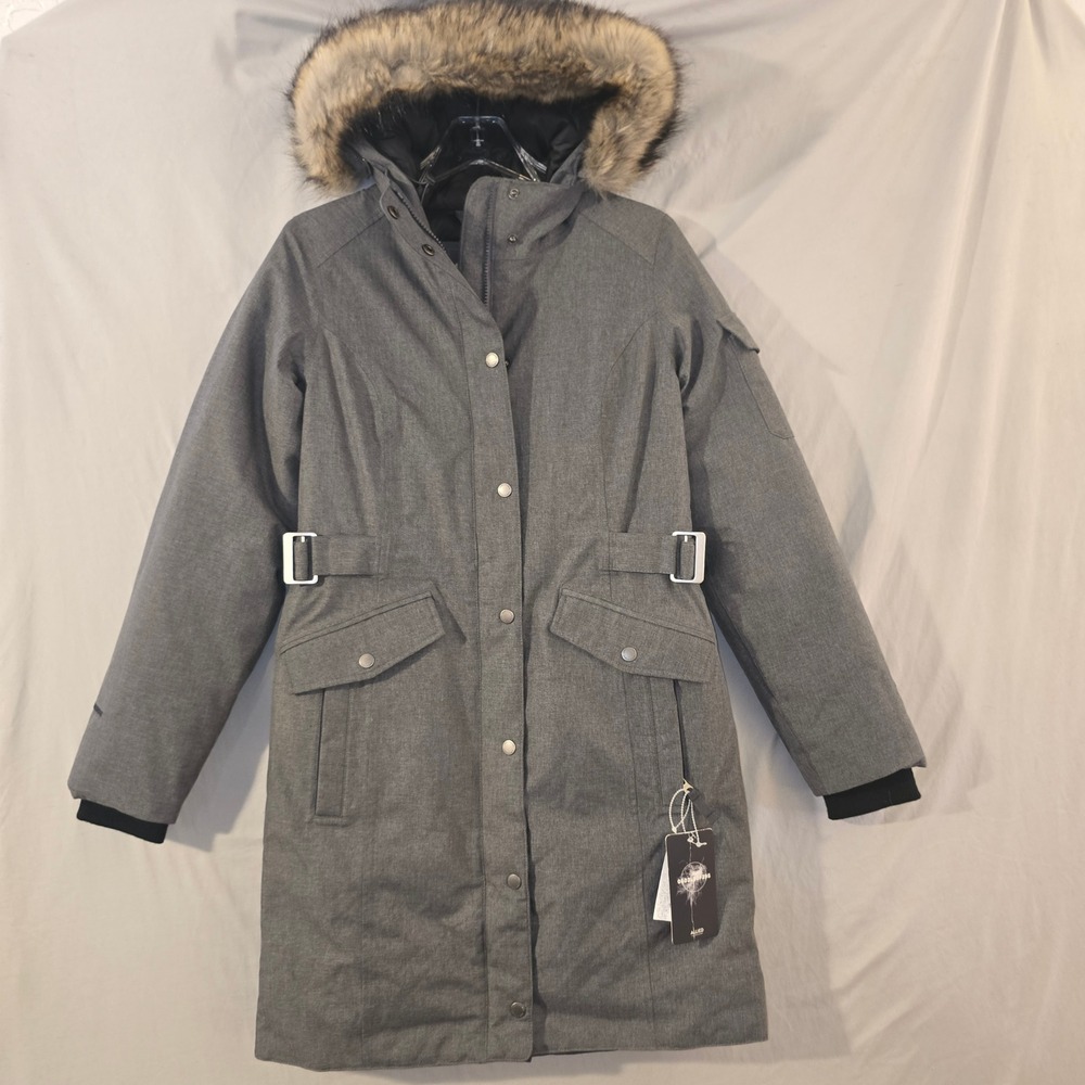 Eddie Bauer Superior III Stadium Coat XS Women Dark Charcoal Heather Down Parka